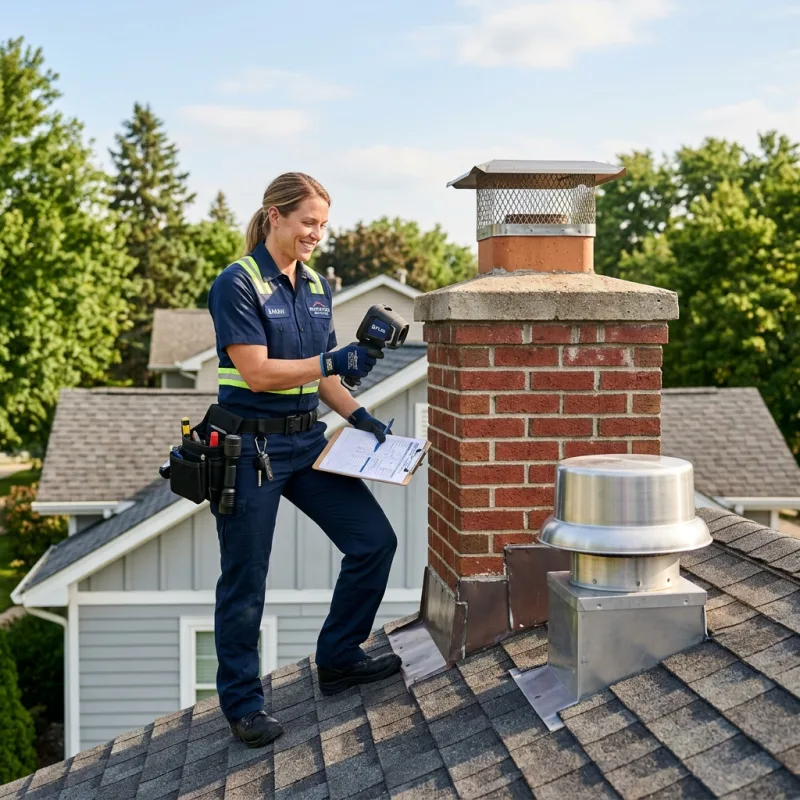 Technician inspecting a Glenferrie roof cavity and ductwork for a dead bird